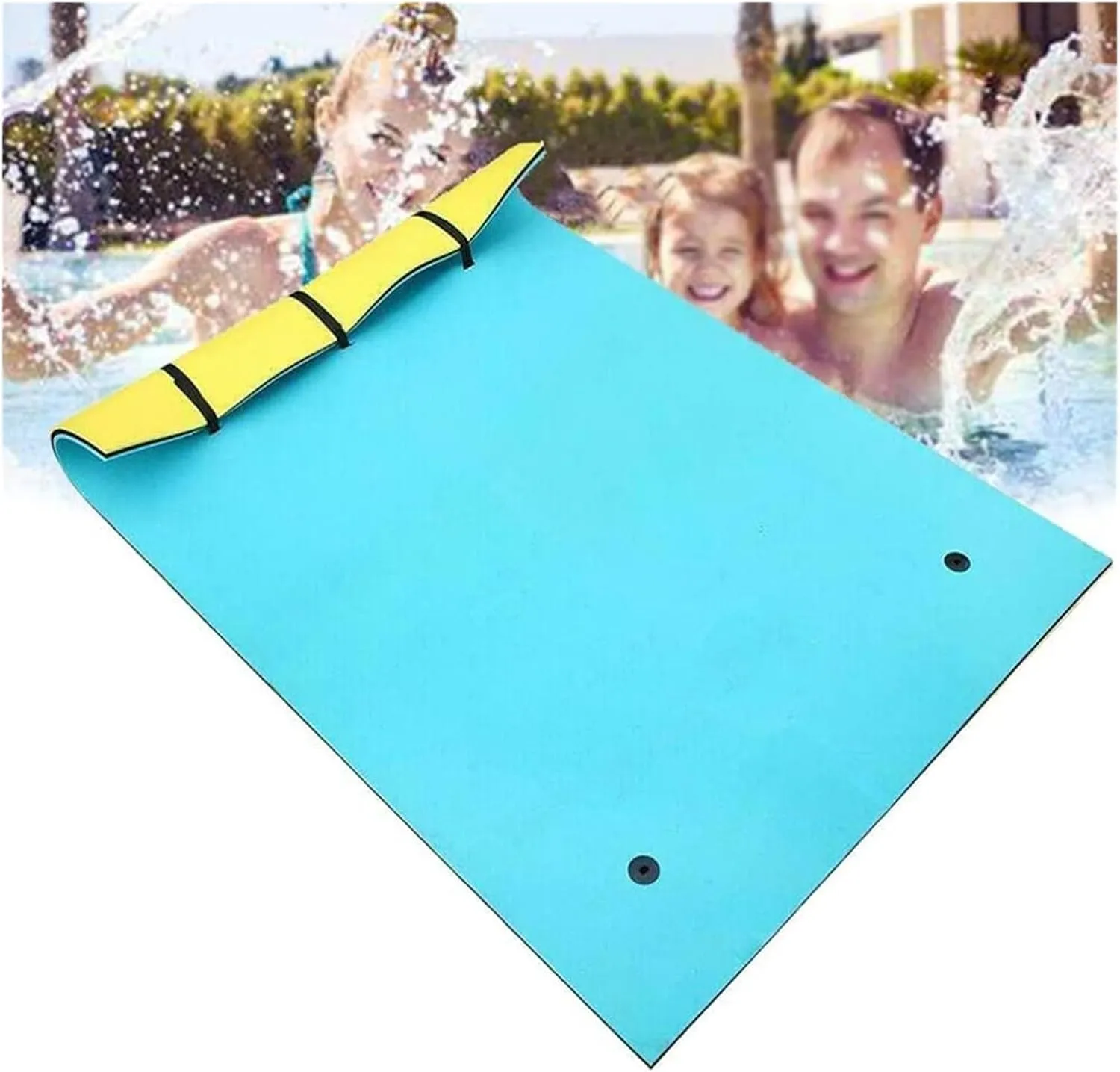 Lily Pad Floating Mat,Floating Water Mat, Lily Pad, Bouncy Tear-Resistant 3-Layer XPE Foam, Roll-Up Floating Island River Rafts for Pool Lake Ocean Boat for Adults