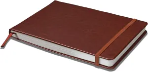 Linden Art Watercolor Journal, 140 lb (300 GSM), 64 Cold Pressed 8.5"x5.5" Pages, Watercolor and Mixed Media Travel Journal, Brown PU Leather Hard Cover