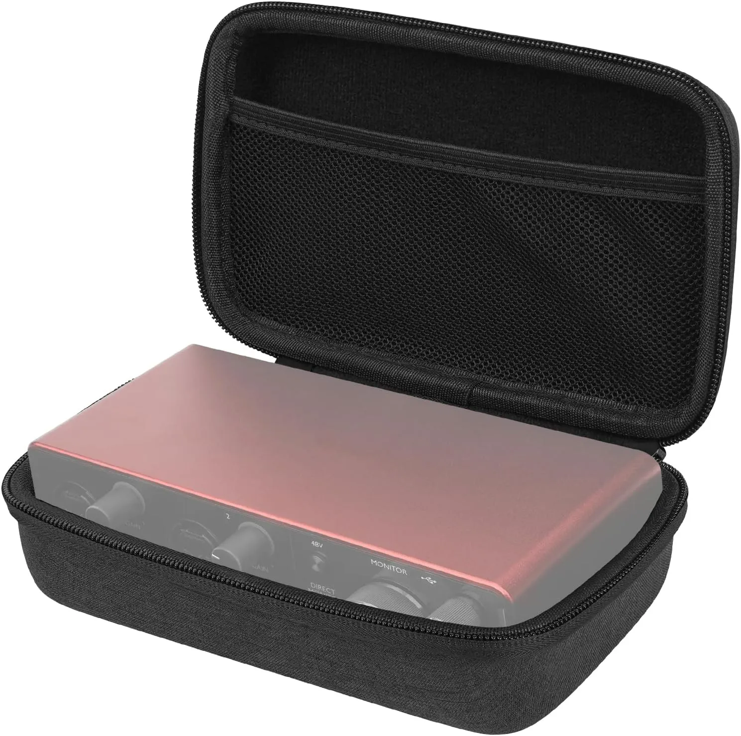 Linkidea Audio Interface Hard Case, Protective Hard Shell Travel Carrying Bag Compatible with Focusrite Scarlett 2i2 3nd Gen (Grey)