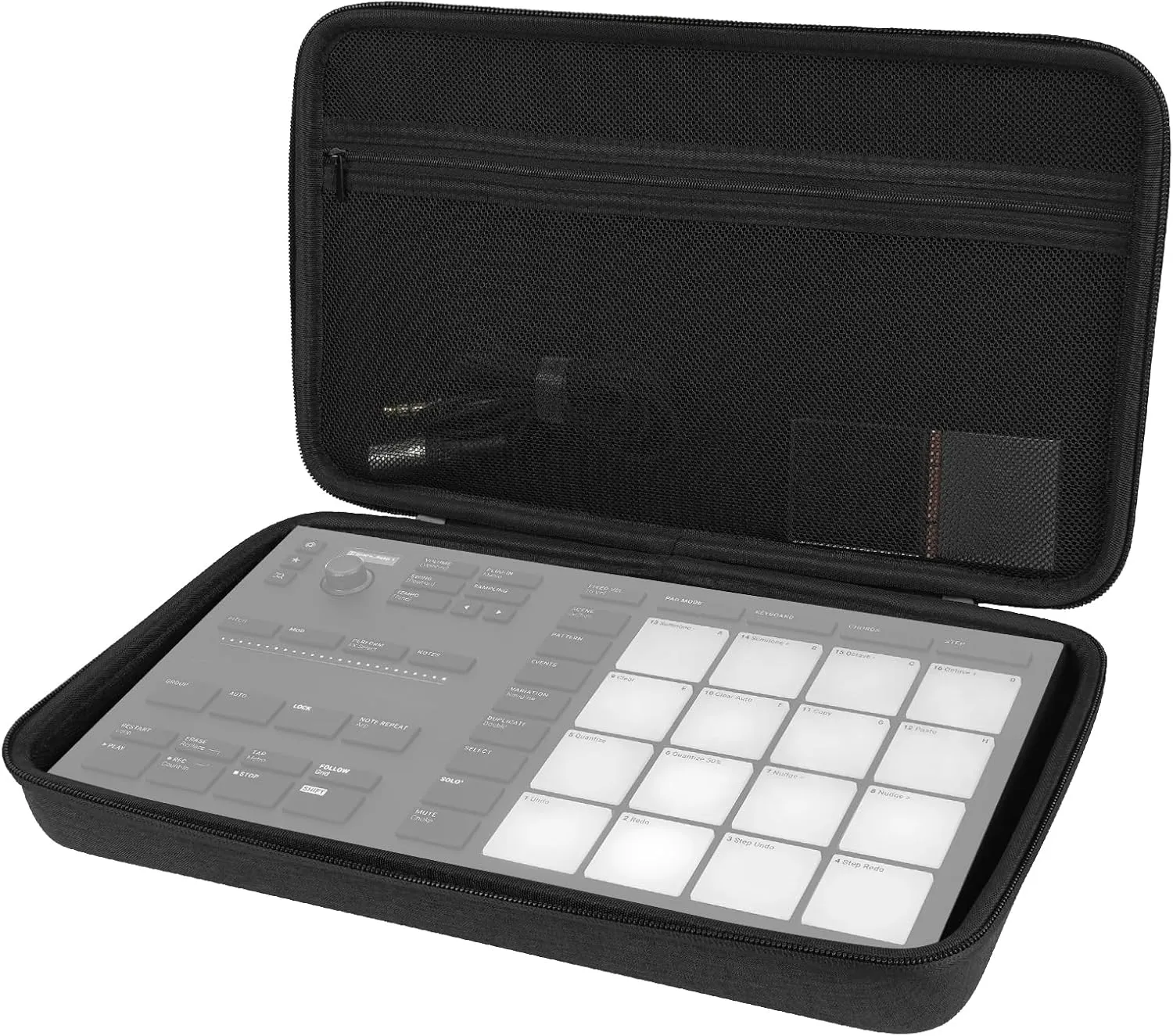 Linkidea Hard Shell Case Compatible with Native Instruments Maschine Mikro Mk3 Drum Controller, Protective Hard Shell Travel Carrying Bag (Grey)