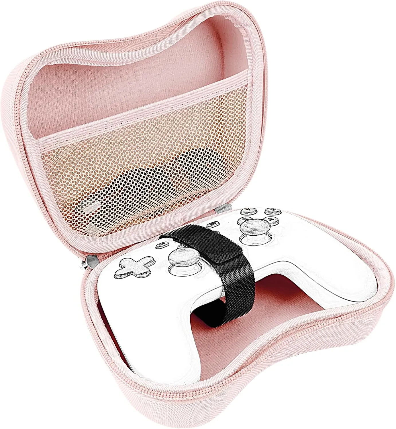 Linkidea Travel Carrying Case Compatible with Google Stadia, Gaming Accessories Controller Box, Protective Hard Shell Storage Bag (Pink)