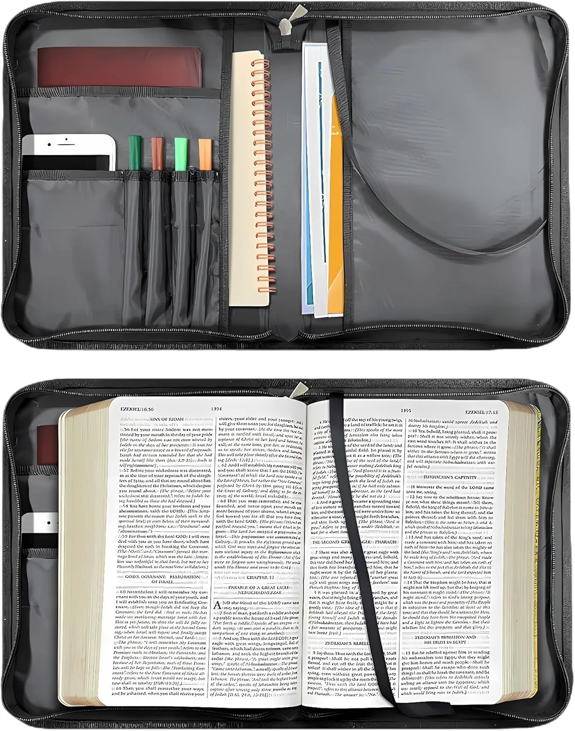 Lion and Lamb Bible Covers for Men Leather Bible Case for Men Lion Sheep Bible Covers Leather Bible Cover for Men Bible Tote Bag Light Mens Bible Case Small 8x5