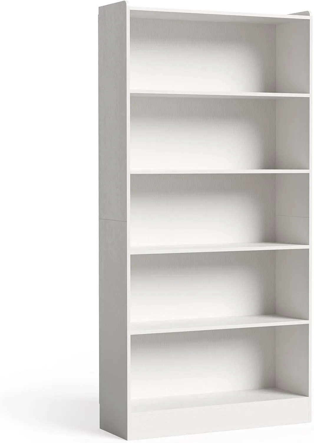 LITTLE TREE 72 Inch Tall Bookcase, Freestanding 6-Tier Library Bookshelf with Closed Shelves, Large Open Bookcases Organizer Wooden Display Shelving Unit for Bedroom Living Room Office, White