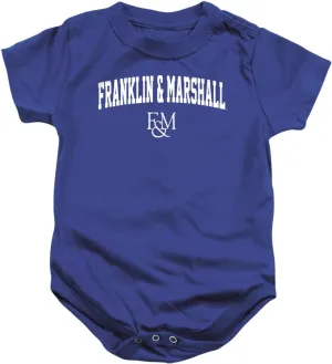 LOGOVISION Franklin & Marshall College One Color Arched Unisex Infant Snap Suit for Baby