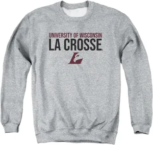 LOGOVISION University of Wisconsin La Crosse Official Stacked Unisex Adult Crewneck Sweatshirt