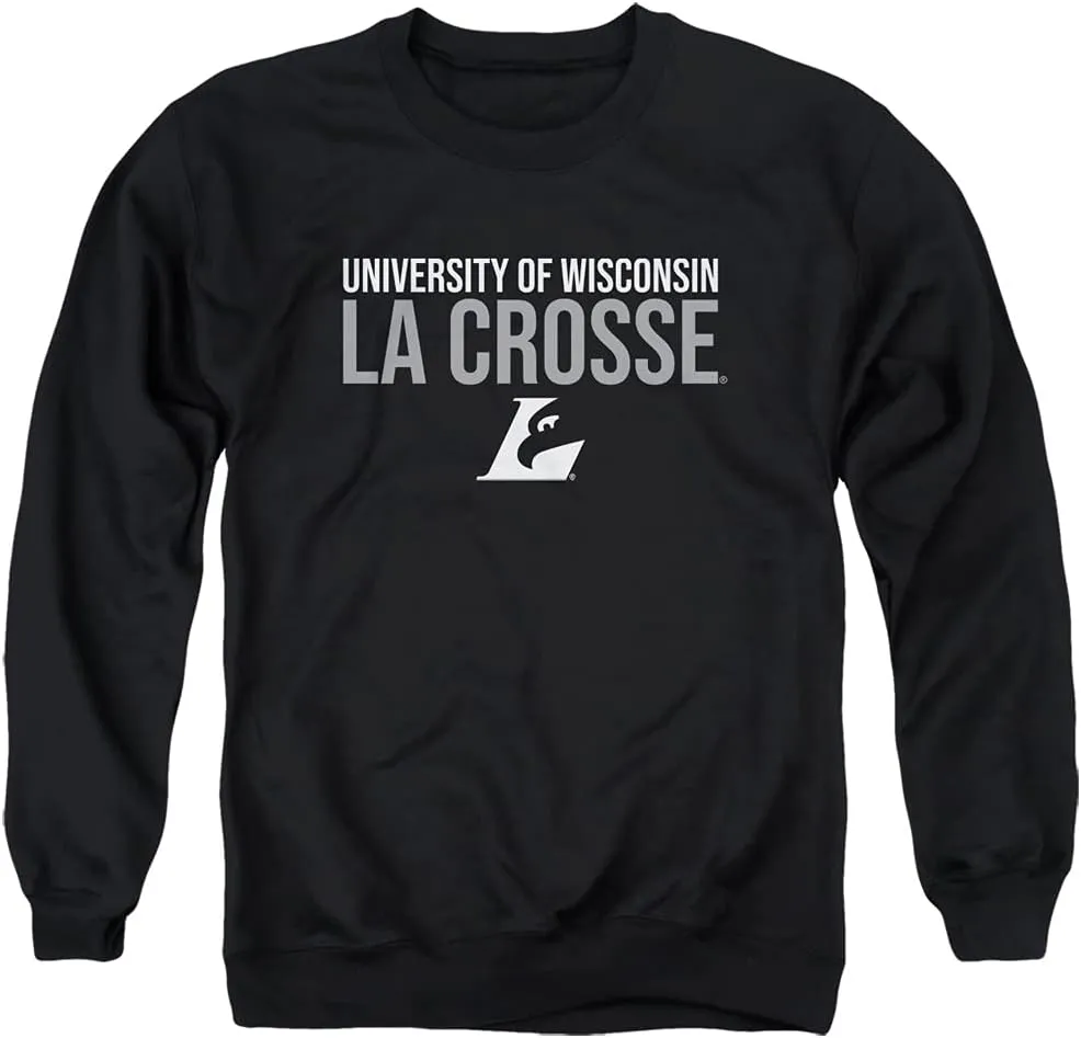 LOGOVISION University of Wisconsin La Crosse Official Stacked Unisex Adult Crewneck Sweatshirt