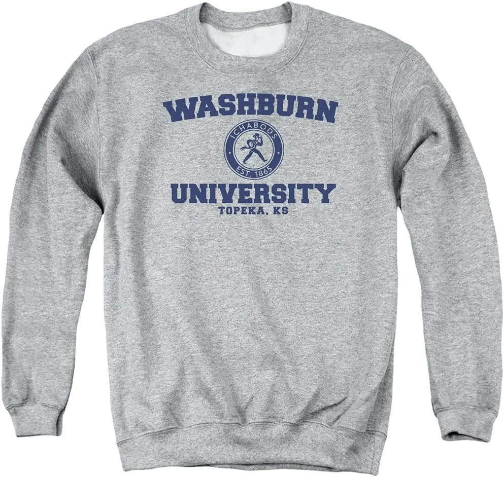LOGOVISION Washburn University Official Stacked Unisex Adult Crewneck Sweatshirt
