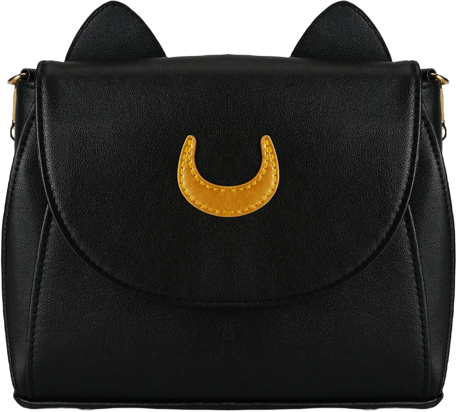 LoveWLC Moon Luna Cat Purses,Pu Goth Cosplay Moon Sailor Bag Handbag Shoulder Bags for Girl Women