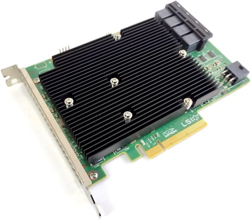 LSI Logic Controller Card 05-25600-00 9300-16i 16Port 12Gb/s SAS x8 PCI-Express 3 Full Height Brown Box