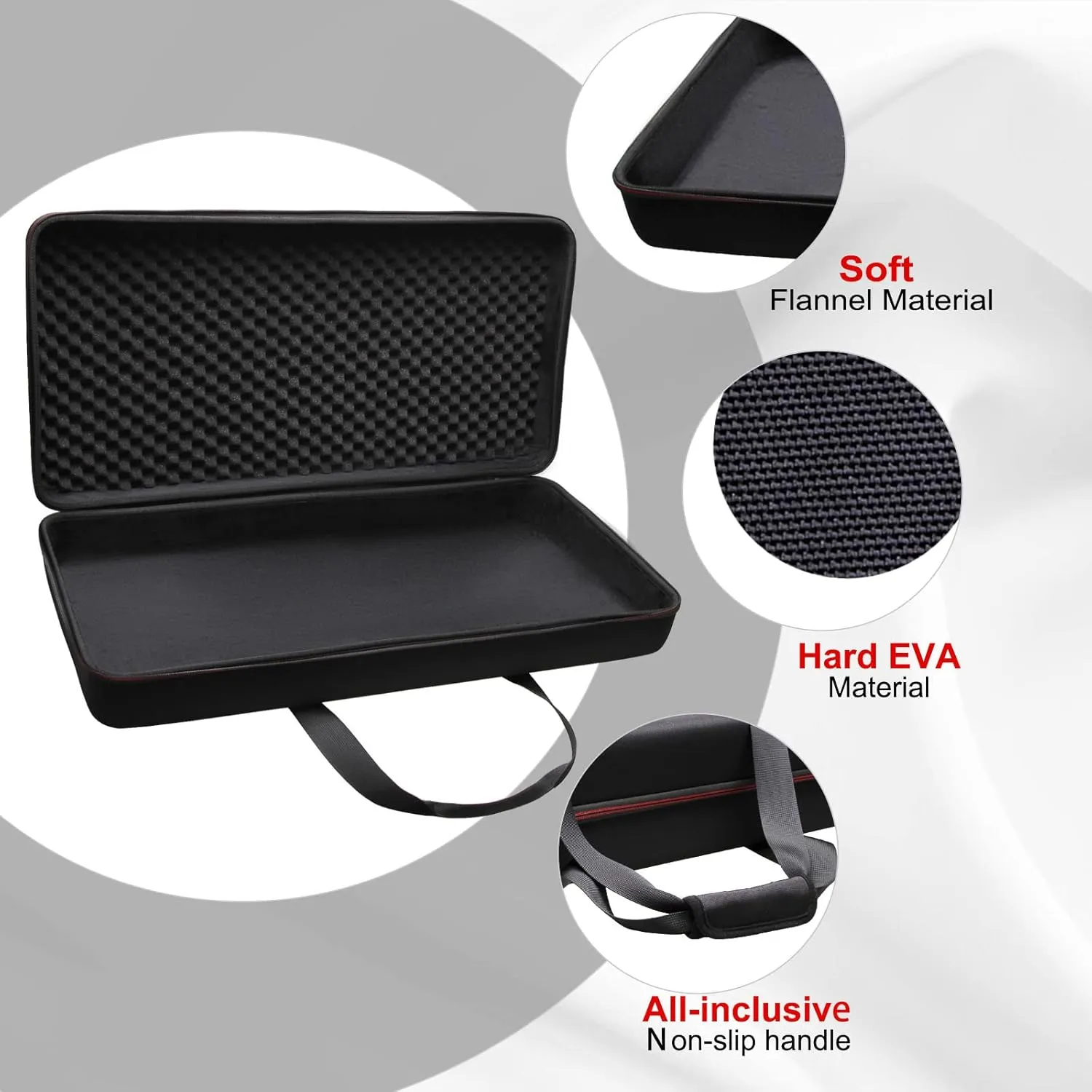 LTGEM EVA Hard Case Compatible with RANE ONE, Pioneer DJ DDJ-1000 or DDJ-FLX10 or DDJ-FLX6-GT, Hercules Inpulse T7 2 Deck Protective Carrying Storage Bag, Case Only! (28.7×14.9×5.8 inch)