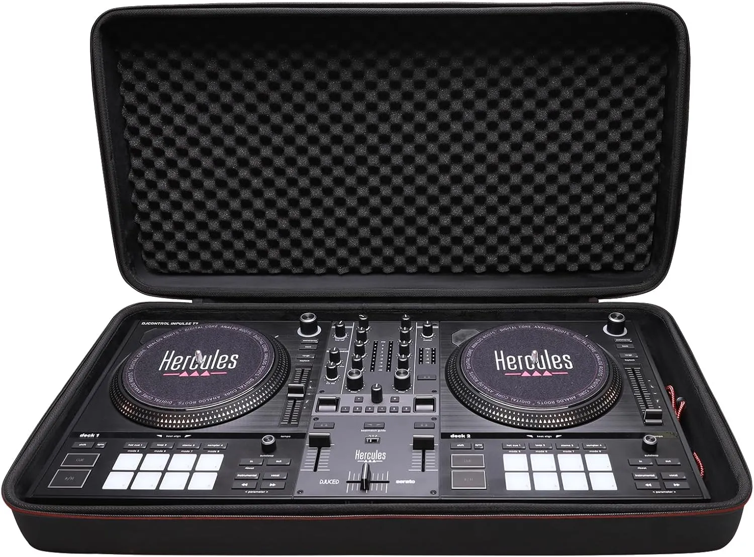 LTGEM EVA Hard Case Compatible with RANE ONE, Pioneer DJ DDJ-1000 or DDJ-FLX10 or DDJ-FLX6-GT, Hercules Inpulse T7 2 Deck Protective Carrying Storage Bag, Case Only! (28.7×14.9×5.8 inch)