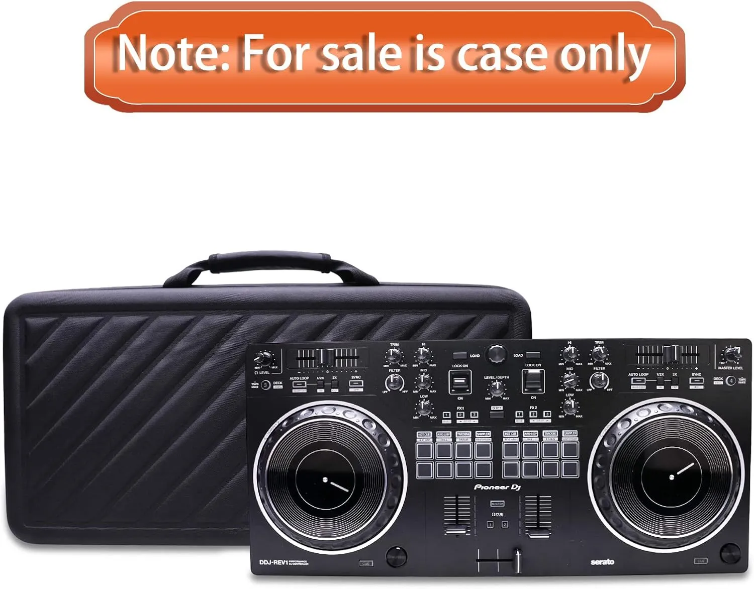 LTGEM EVA Hard Case for Pioneer DJ DJ Controller (DDJ-REV1) - Travel Protective Carrying Storage Bag, only one case is Sold (21×11×4 inch)