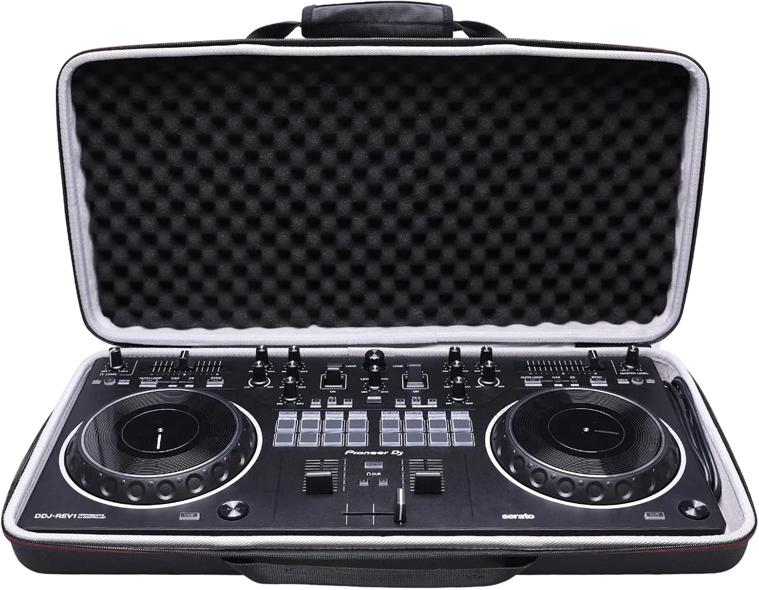 LTGEM EVA Hard Case for Pioneer DJ DJ Controller (DDJ-REV1) - Travel Protective Carrying Storage Bag, only one case is Sold (21×11×4 inch)