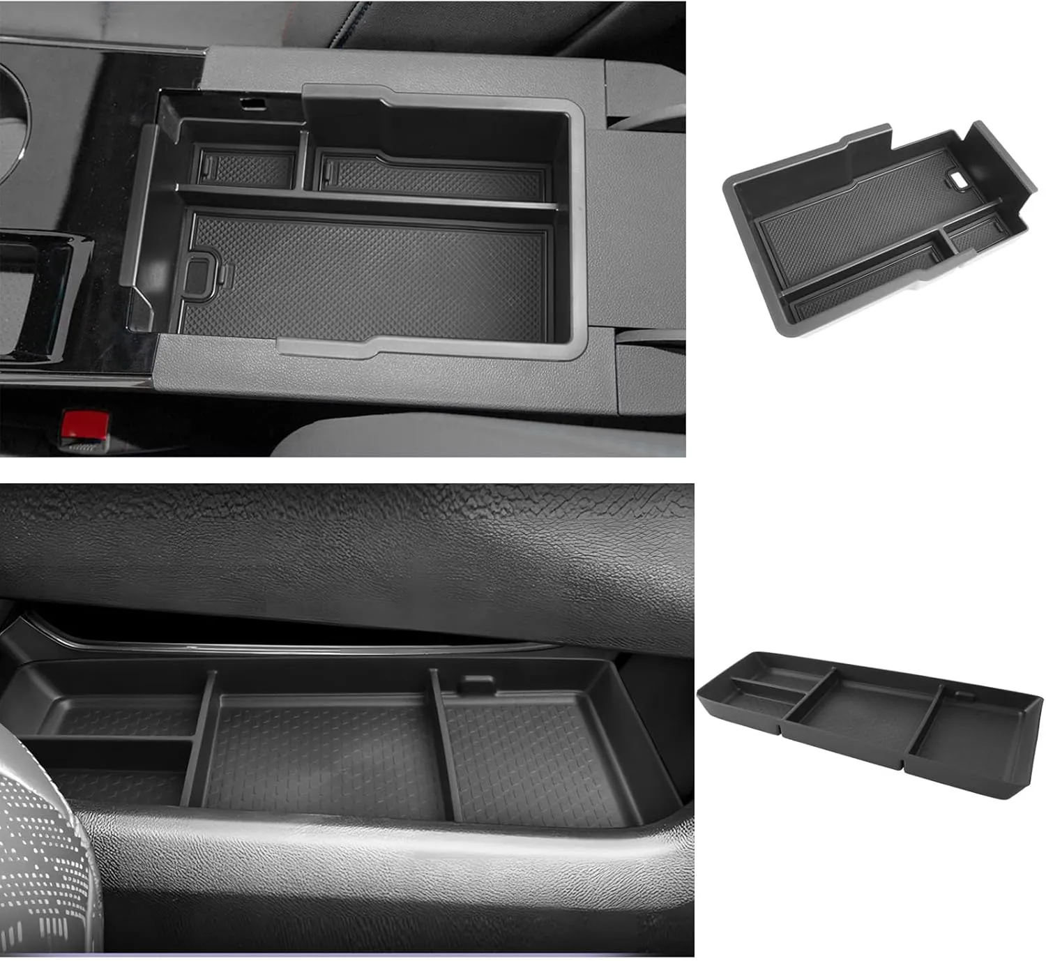 LUWU 2025 Equinox Center Console Organizer Compatible with 2025 Chevrolet Equinox Accessories Under Console Tray Armrest Console Organizer Equinox 2025 Accessories 2Pack (Not for EV Model)