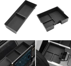 LUWU 2025 GMC Hummer EV Accessories Set Compatible with 2022 2023 2024 2025 GMC Hummer EV Accessories Hummer EV Dashboard Organizer 1PC & Hummer EV Center Console Organizer 1PC