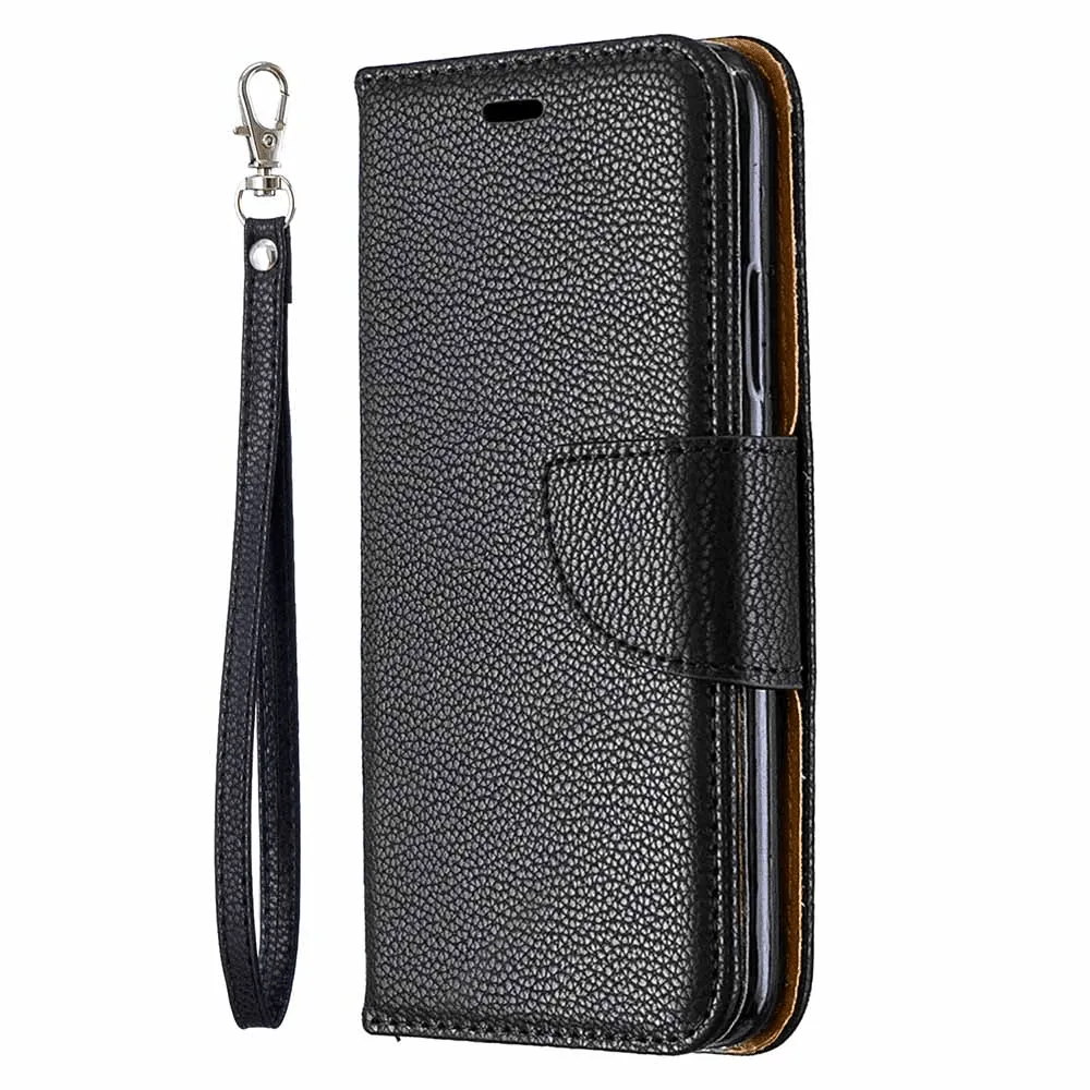 Luxury Litchi Pattern Solid Color Wallet Flip Cases For iPhone 11 Pro Max Cover For iPhone XS Max X XR 6 6S 7 8 Plus Phone Bags
