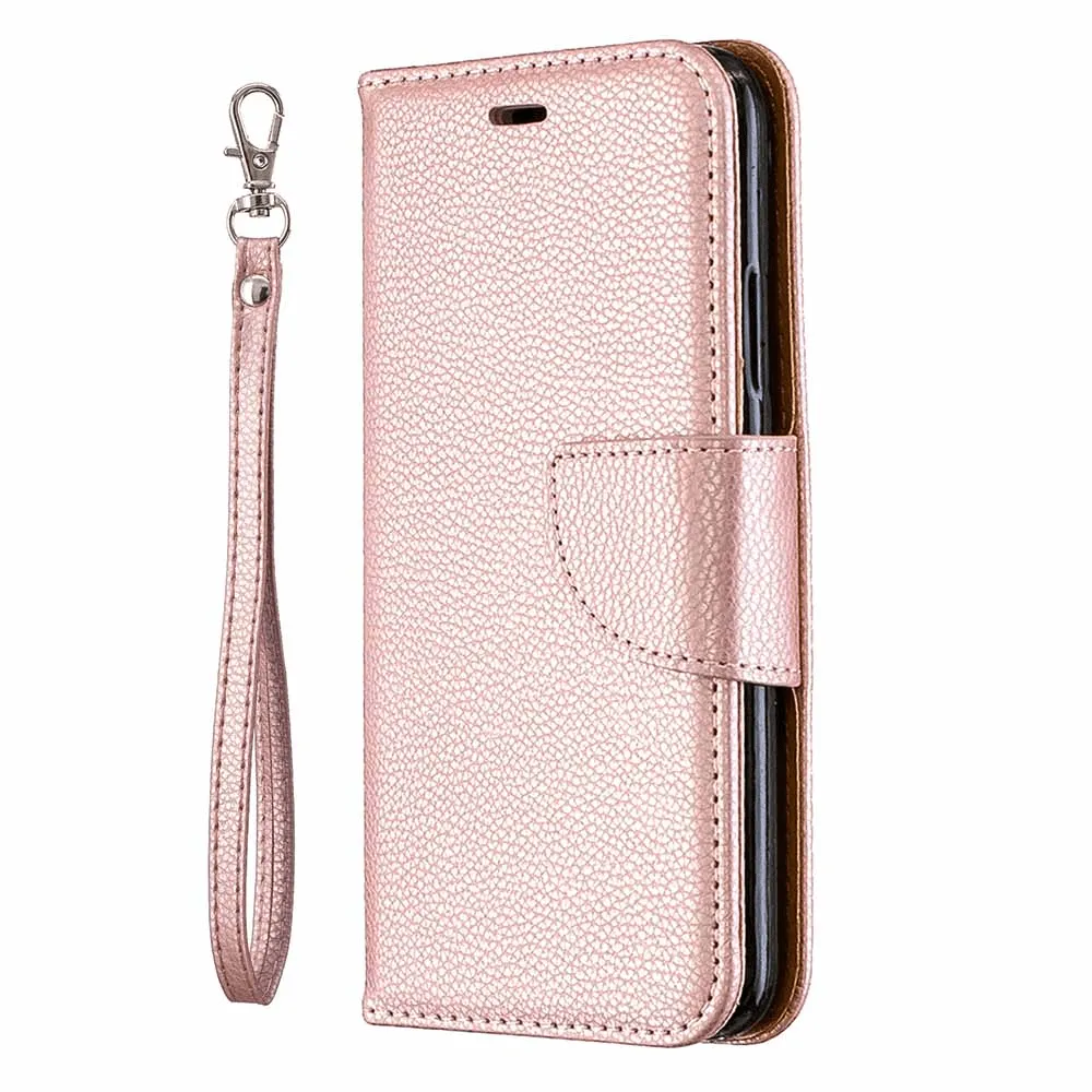 Luxury Litchi Pattern Solid Color Wallet Flip Cases For iPhone 11 Pro Max Cover For iPhone XS Max X XR 6 6S 7 8 Plus Phone Bags