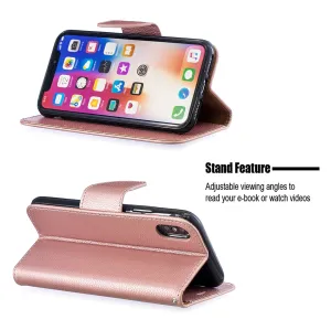 Luxury Litchi Pattern Solid Color Wallet Flip Cases For iPhone 11 Pro Max Cover For iPhone XS Max X XR 6 6S 7 8 Plus Phone Bags