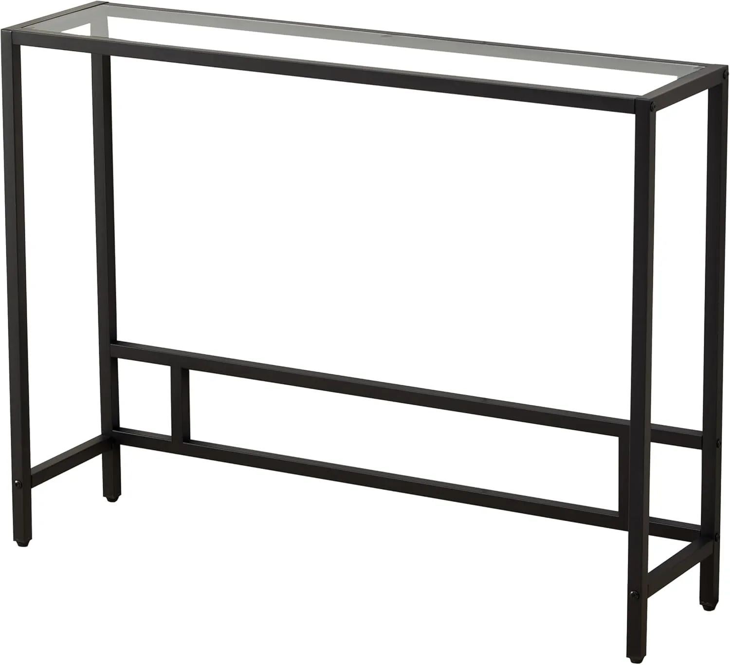 MAJARO Small Modern Console Table for Entryway, Tempered Glass with Golden Metal Frame Sofa Table for Living Room, Hallway