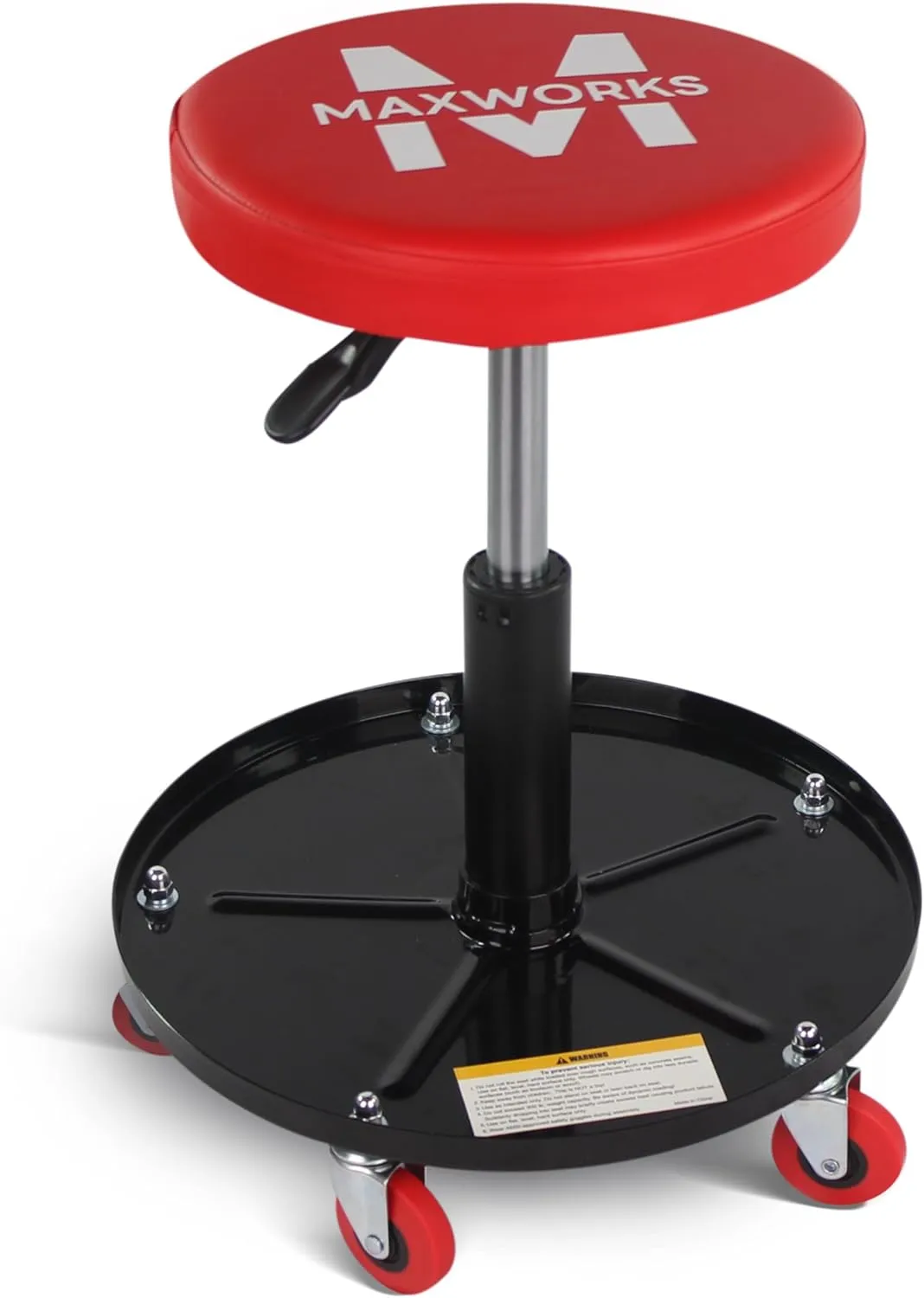 MaxWorks 80771 Pneumatic Roller Seat/Creeper with Adjustable Height - 300 lb Capacity