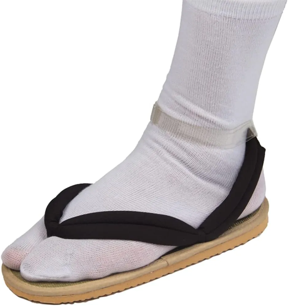 MEADOO Unisex Tanjirou Shinobu Zenitsu Cosplay Clog Shoes Kimetsu no Yaiba Cosplay Geta Sandals Prop Oshitari with Socks