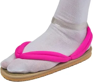 MEADOO Unisex Tanjirou Shinobu Zenitsu Cosplay Clog Shoes Kimetsu no Yaiba Cosplay Geta Sandals Prop Oshitari with Socks