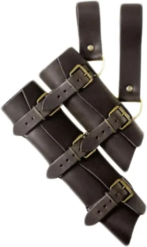 Medieval Renaissance Double Sword Holster, PU Leather Shoulder Back Belt Sword Frog Scabbard Holder Adjustable Strap, Costume Cosplay Prop Black Brown