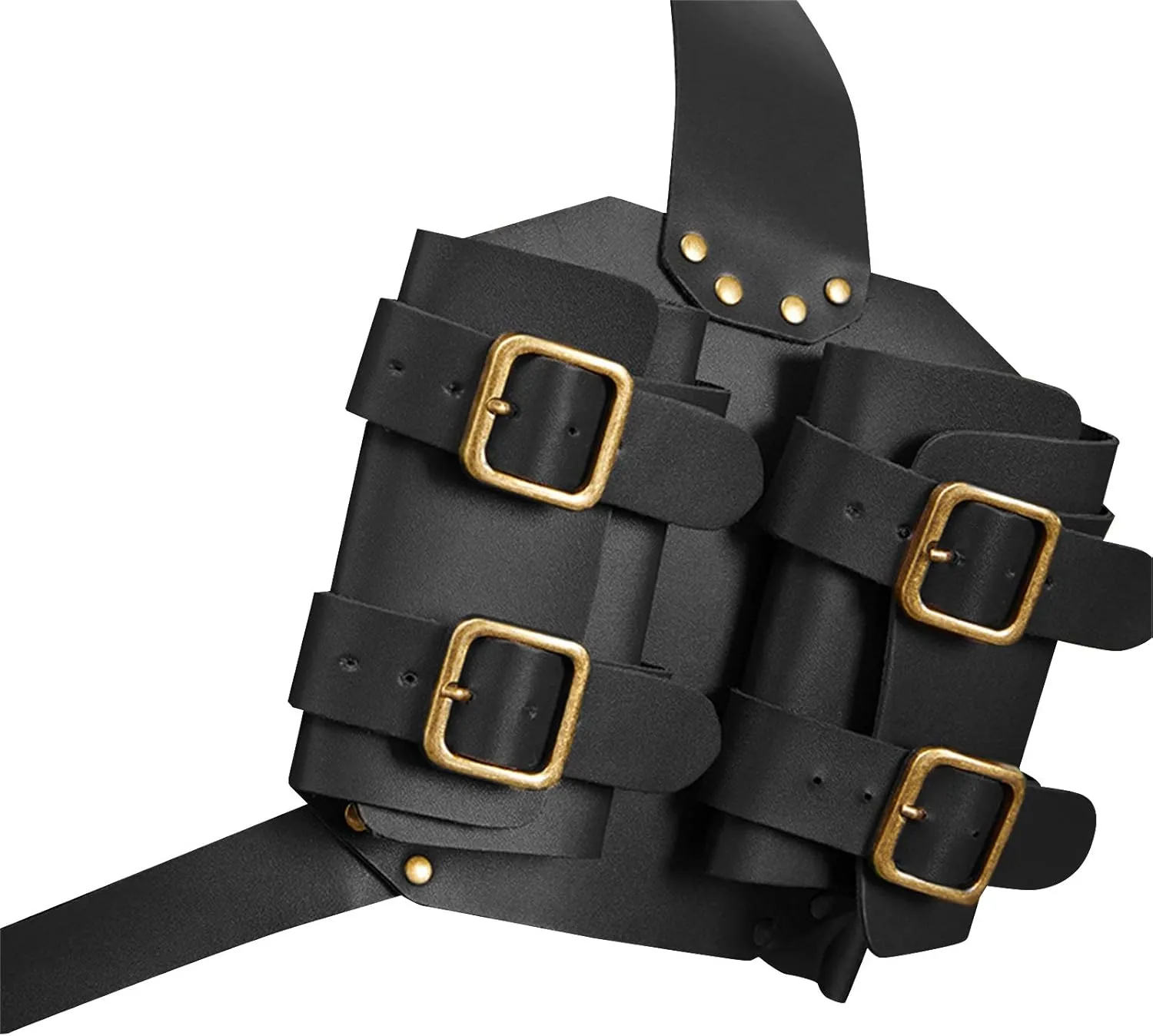 Medieval Retro Sword Shoulder Back Sheath Holder Adjustable Holster PU Leather Belt Frog Holder Cover Renaissance Costume Cosplay Prop For Kids and Adults