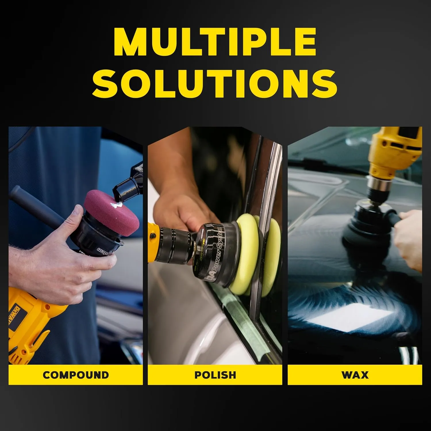 Meguiar's G3500 Dual Action Power System Tool, Boost Your Auto Care Arsenal with This Car Detailing Tool, Apply Product and Remove Imperfections, Conveniently Attaches to Most Standard Drills