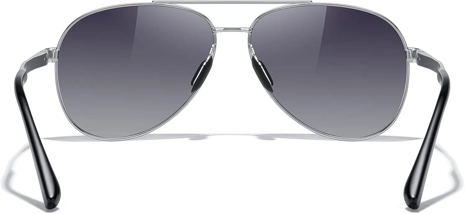 MERRY'S Aviator Sunglasses for Men Women - Polarized Driving Sun glasses Mirrored Lens UV 400 Protection 58 MM