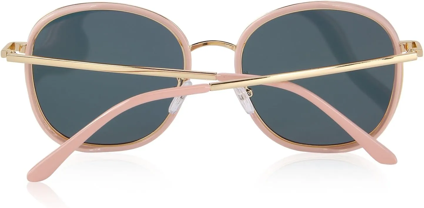 MERRY'S Polarized Sunglasses for Women Retro Oversized Sun Glasses Metal Temple S6108