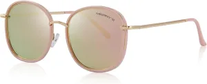 MERRY'S Polarized Sunglasses for Women Retro Oversized Sun Glasses Metal Temple S6108