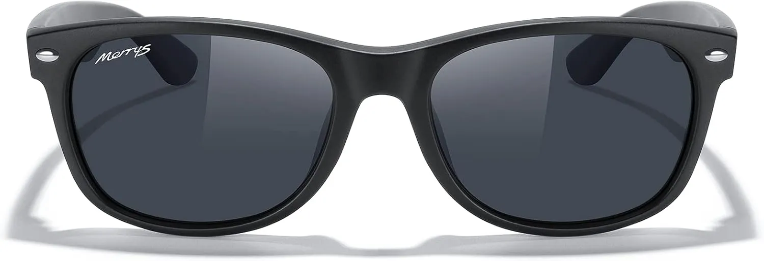 MERRY'S Polarized Unisex Shades Sunglasses for Men and Women Vintage Polarized Sun Glasses Mirror Lens