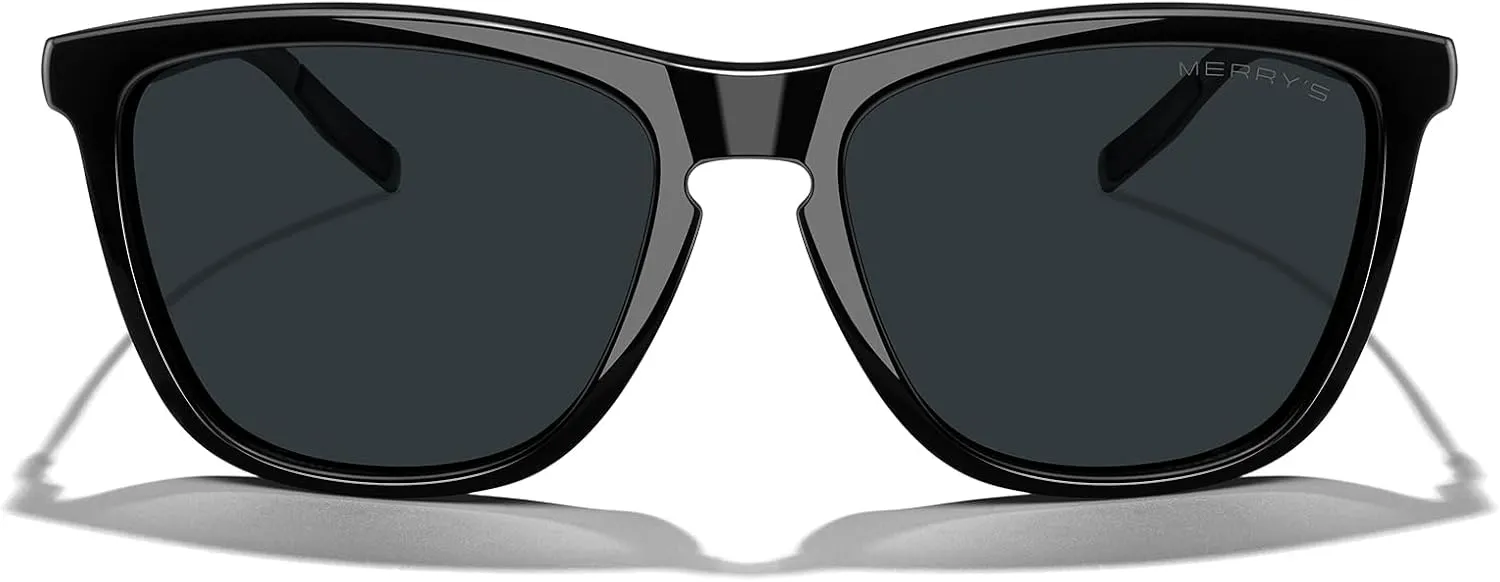MERRY'S Unisex Polarized Sunglasses for Women Men Classic Retro Designer Style Aluminum Legs