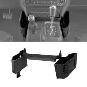 Metal Gear Shift Organizer Tray Compatible with 2011-2017 Jeep Wrangler JK/JKU, Sturdy Center Console Shifter Side Tray Storage Box Interior Accessories (Not for JL/JLU)