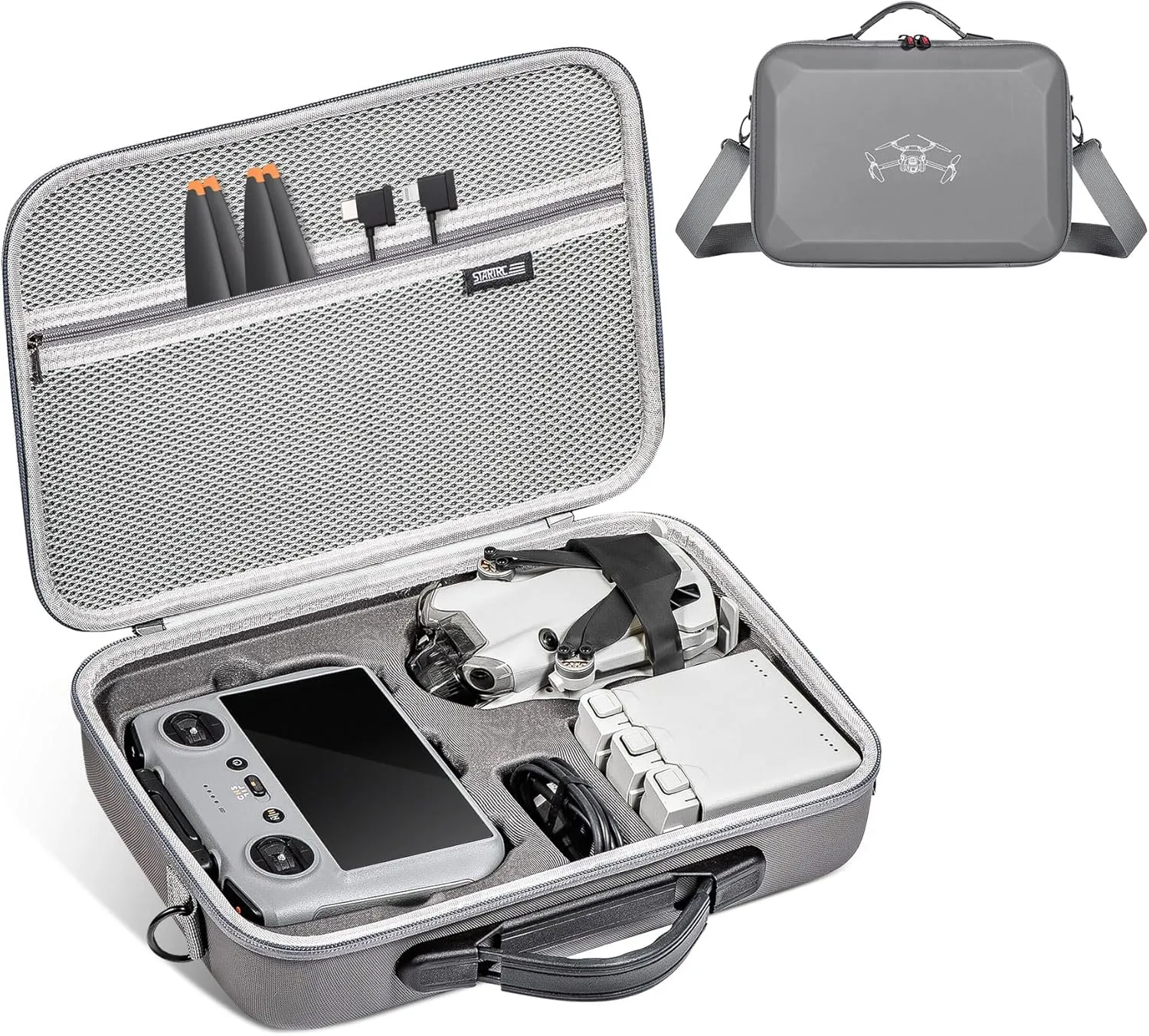 Mini 3 Case, Carrying Case for DJI Mini 4 Pro/ 3 /3Pro RC Screen Controller Combo, Waterproof Portable Bag for DJI Mini3 Pro and Mini4 Pro Accessories