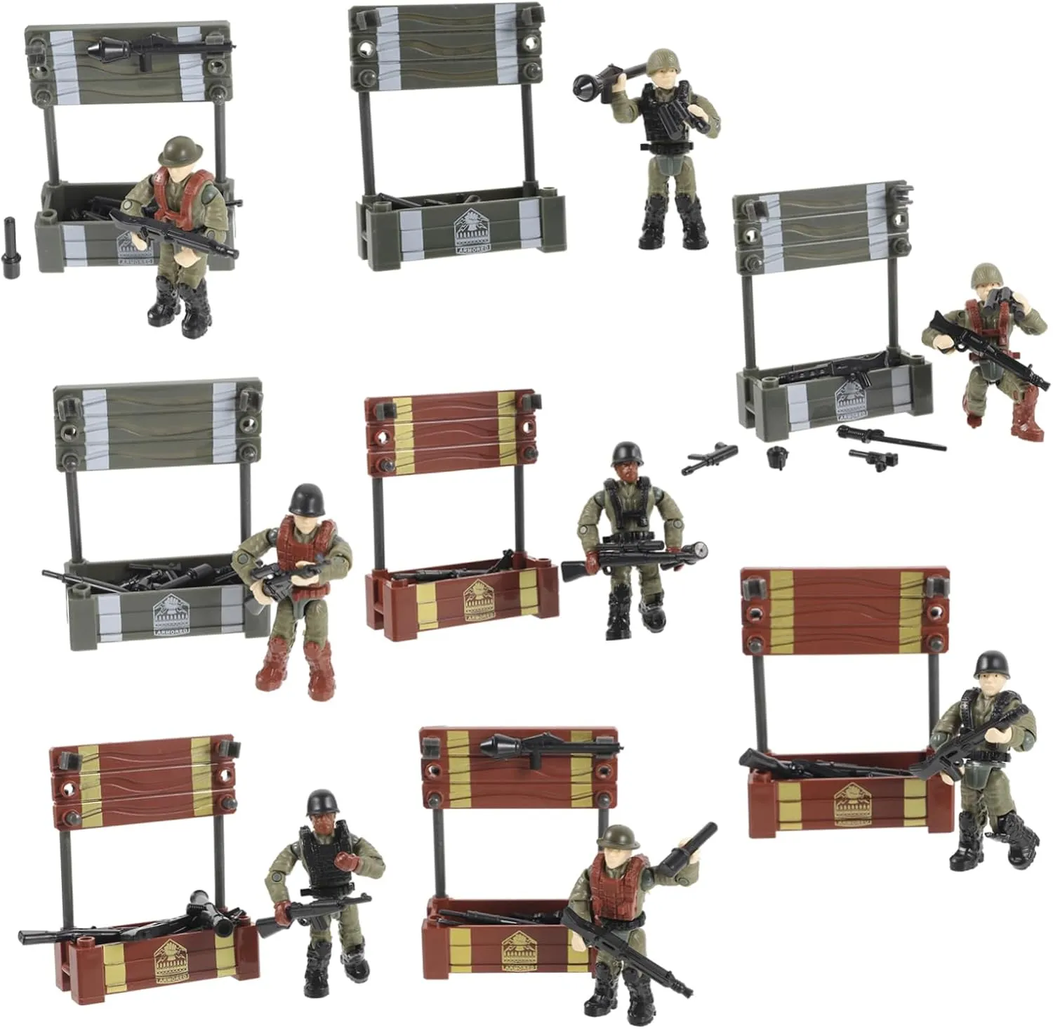Miniature People Models 8pcs Plastic Soldiers Micro Figures Action Figures for Boys Toys