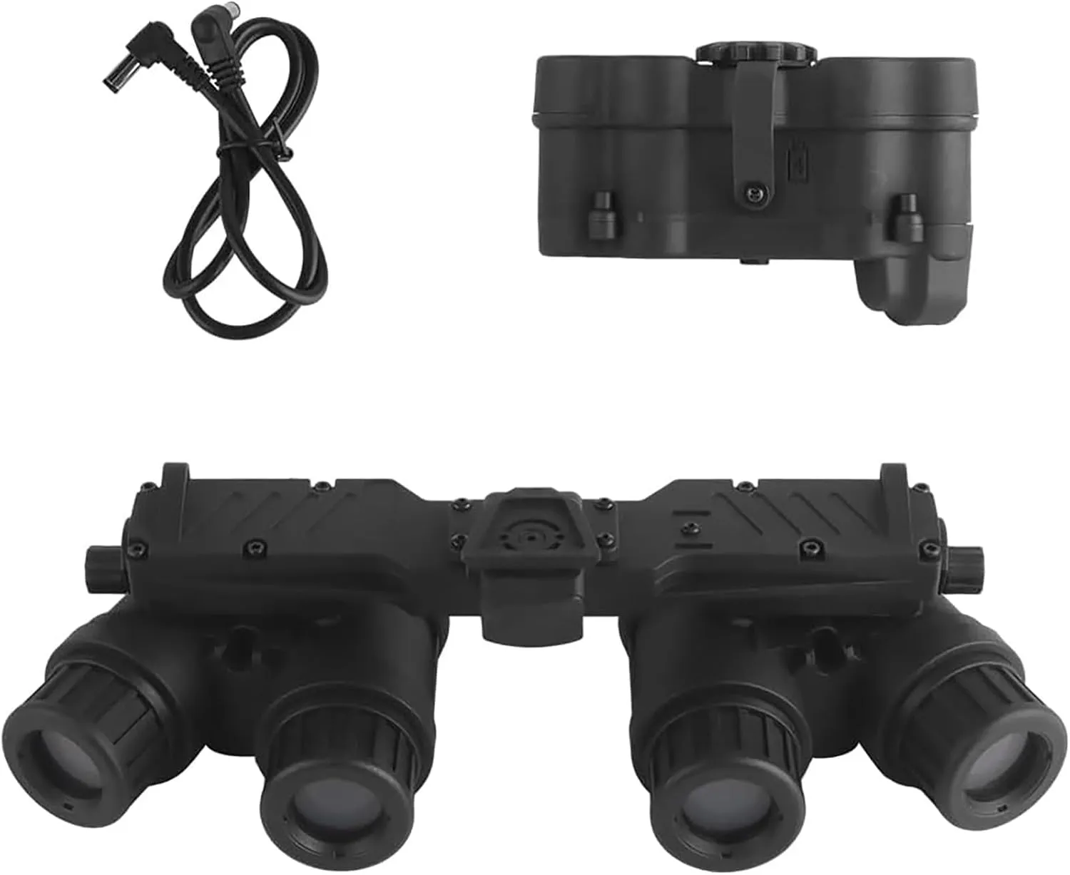 Model GPNVG18 Four-Tube Binocular Night Vision Goggles Model Fast Helmets Support Accessories, Cosplay Prop(Black)