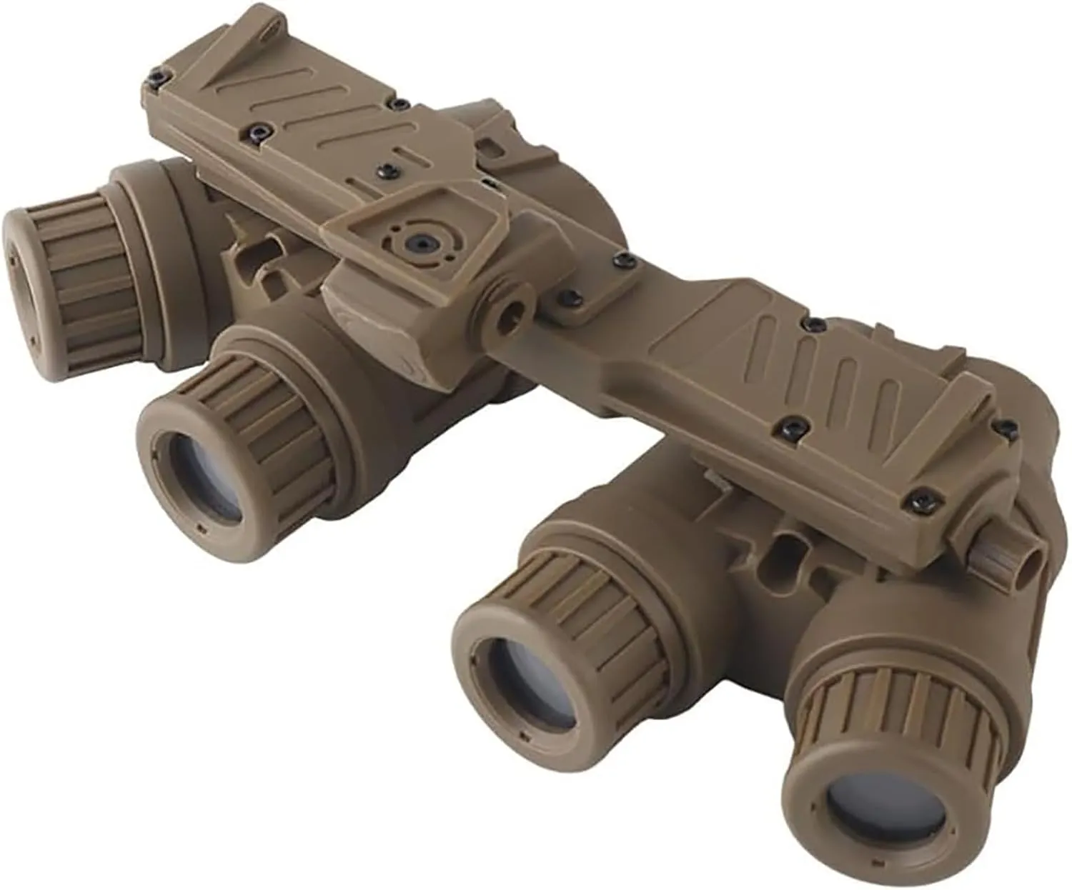 Model GPNVG18 Four-Tube Binocular Night Vision Goggles Model Fast Helmets Support Accessories, Cosplay Prop(Tan)