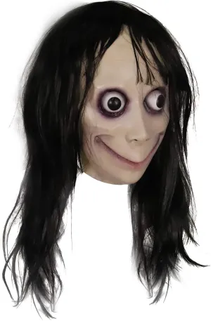 MOLEZU MOMO Mask for Adult Horror Devil Mask, Scary Costume Halloween Creepy Cosplay Party Decoration Prop Halloween Scary Masks