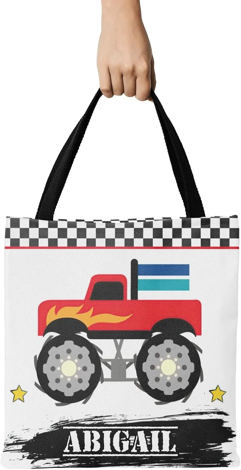 Monster Truck Canvas Tote Bag Aesthetic Reusable Grocery Shopping Bags Shoulder Bag Book Tote Gifts