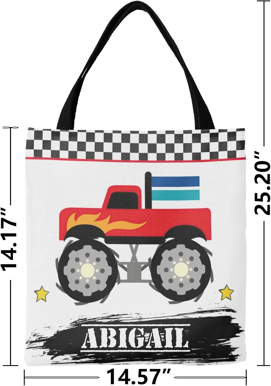 Monster Truck Canvas Tote Bag Aesthetic Reusable Grocery Shopping Bags Shoulder Bag Book Tote Gifts