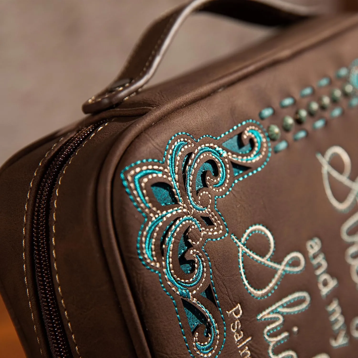 Montana West Western Style Embroidered Bible Covers for Women Men Book Carrying Case Church Bag Outdoor Bible Protective