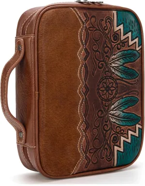 Montana West Western Style Embroidered Bible Covers for Women Men Book Carrying Case Church Bag Outdoor Bible Protective