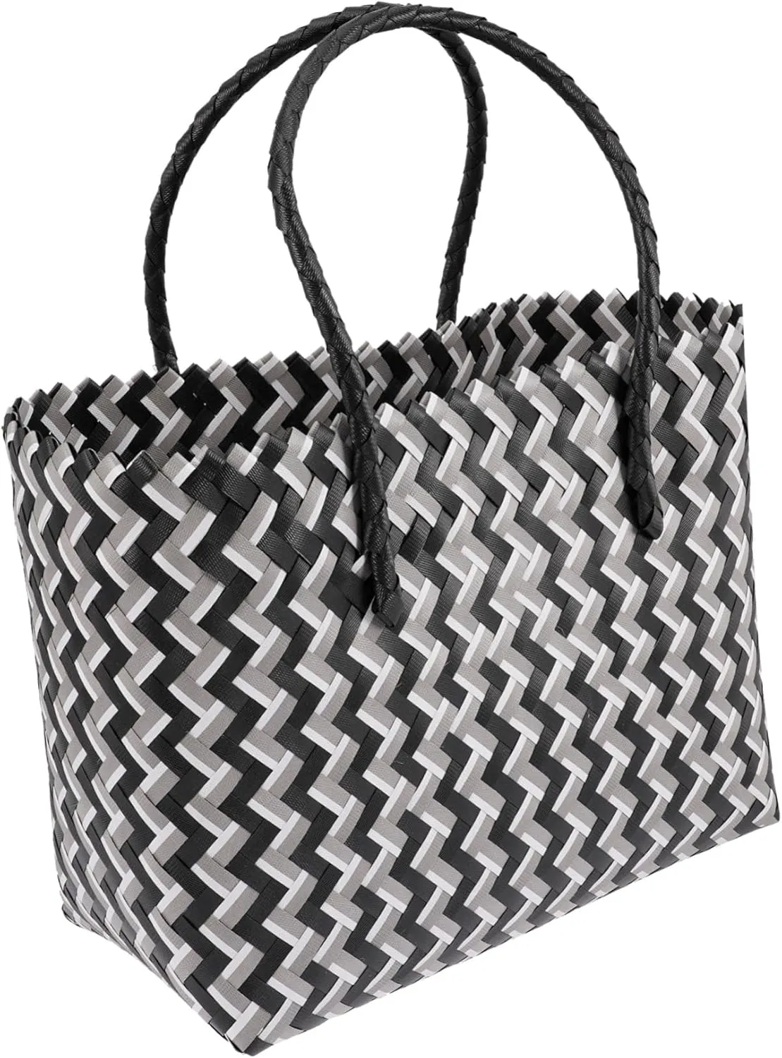 Multi-functional Woven Plastic Basket Decorative Flower Basket Wedding Party Celebration Terrace Garden