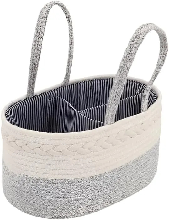 Multifunctional Travel Out Portable Mommy Bag Cotton Rope Diaper Bag Diaper Storage Bag Baby Diaper Storage Basket