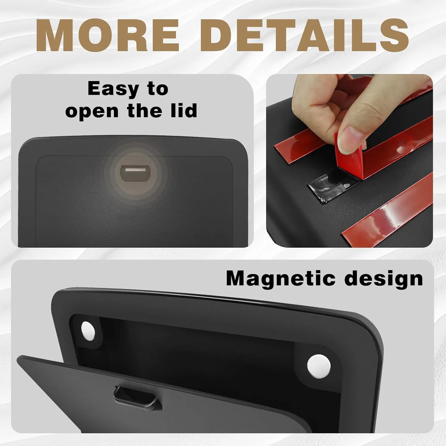 Muslogy Center Console Hidden Organizer Magnet Opening Design Compatible with Ford Ranger 2024 2025 Accessories Armrest Hidden Storage Box Insert Secret Organizer Magnetic Switch
