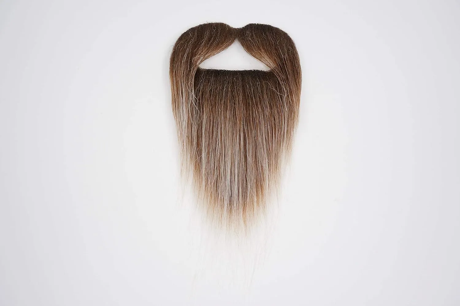 Mustaches Self Adhesive Ducktail Fake Beard, Novelty, False Facial Hair, Costume Accessory for Adults, Brown and Gray Color
