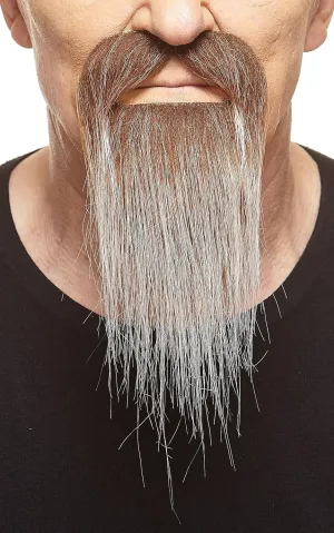 Mustaches Self Adhesive Ducktail Fake Beard, Novelty, False Facial Hair, Costume Accessory for Adults, Brown and Gray Color