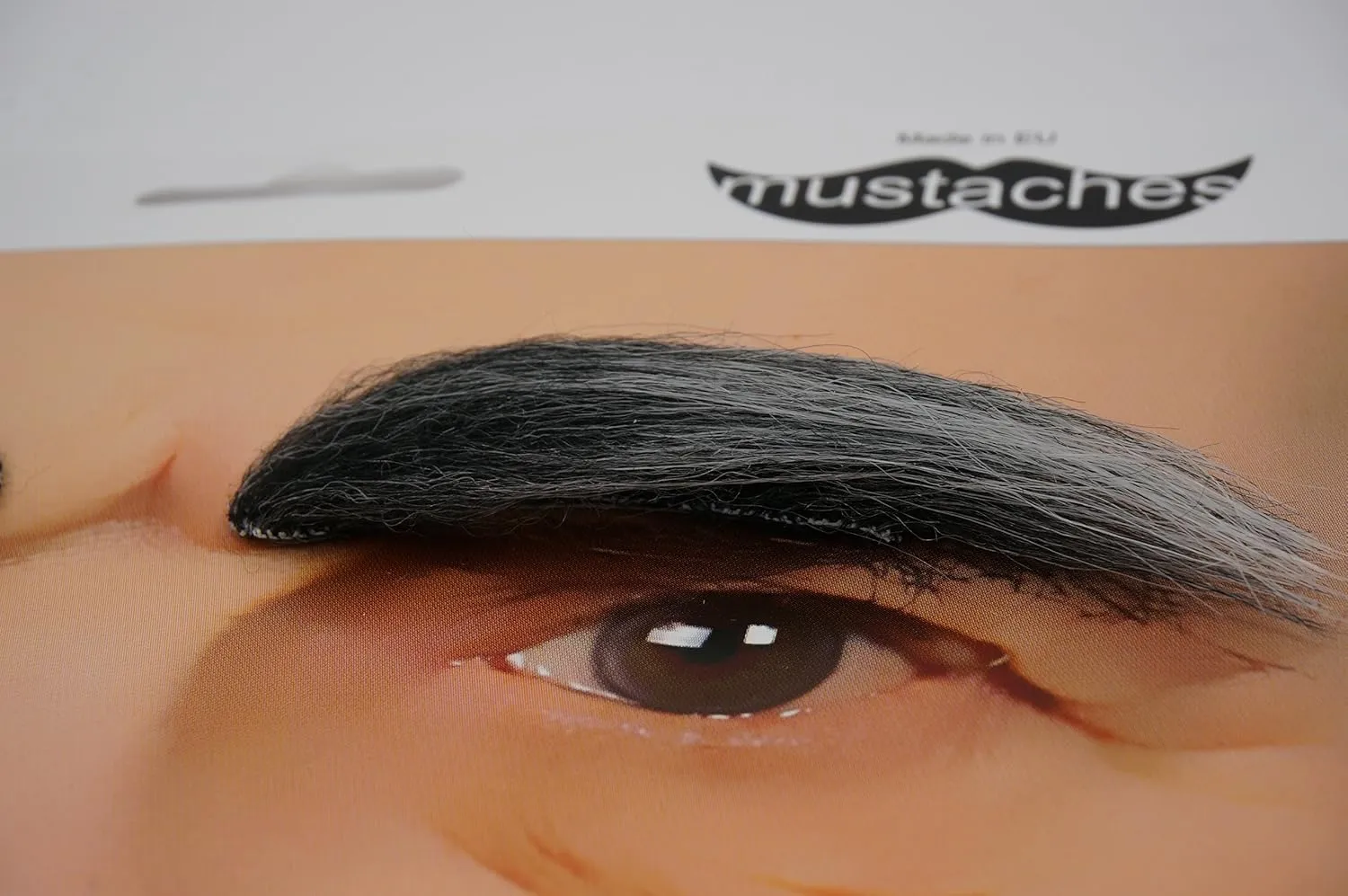 Mustaches Self Adhesive Fake Eyebrows, Novelty, Bushy Eyebrows False Facial Hair, Costume Accessory for Adults,Salt and Pepper Color